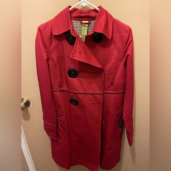 Soia & Kyo Red Trenchcoat size M - Picture 1 of 6